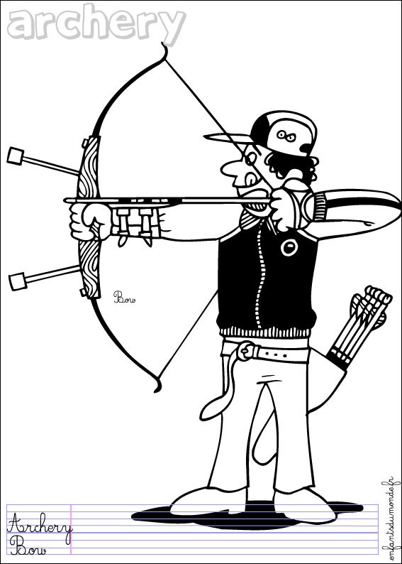 coloriage tir arc 1